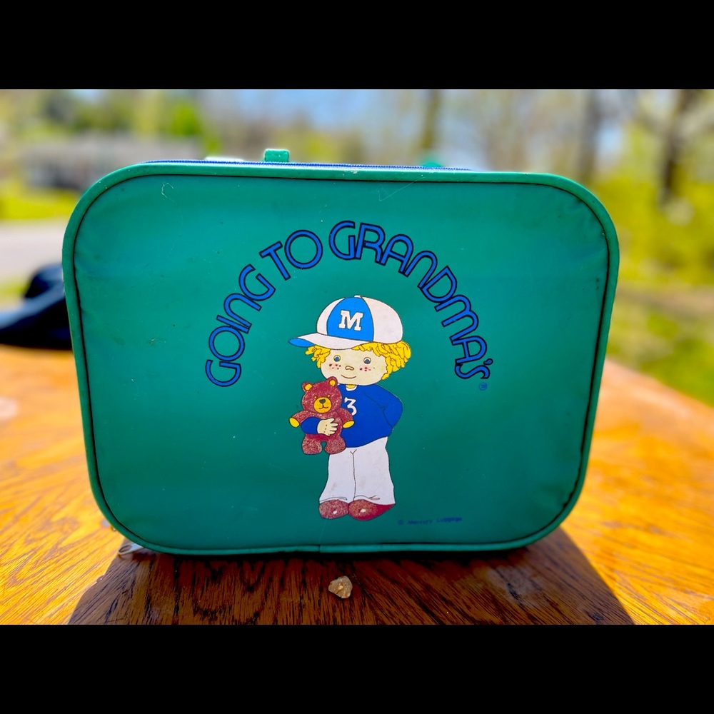 Blue Vintage Children’s Travel Luggage